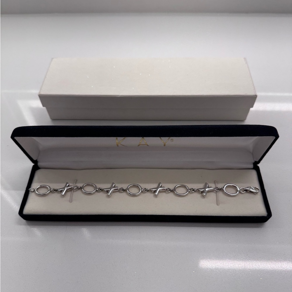 Vintage XO Sterling Silver Bracelet - Picture 4 of 7
